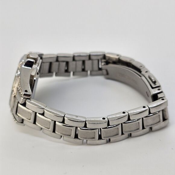 Folio Women's Watch 26MM Gray Tone Case Bracelet Crystal Bezel 5.75" New Battery - Picture 8 of 13